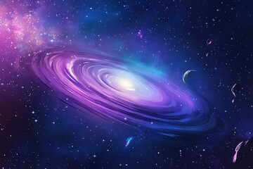 Wall Mural - colors of the galaxy reveal the beauty of space and cosmic wonders, galaxy and nebula background in 