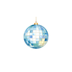 Wall Mural - shiny silver disco ball with shiny reflective glass discs, perfect for parties, clubs on a white bac