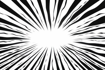 Wall Mural - dynamic black and white burst