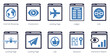 © popcornarts - A set of 10 mix icons as internet browsing, impressions, landing page