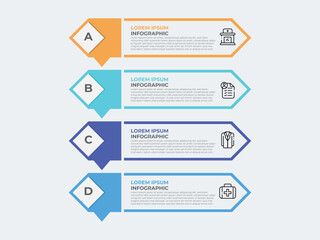 Wall Mural - design template for vector infographic labels with icons and 4 options or steps. suitable for proces