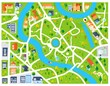 © Golek - Colorful city map with parks and river