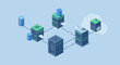 © Andry - Network servers connected data storage cloud computing system
