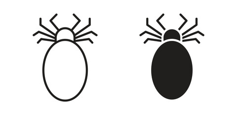 Wall Mural - louse icon set, line and black glyph style for food app website.