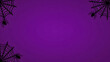 © Warittha - Halloween Purple Halloween background with bold, swirling spiderweb patterns and cartoon spiders in the corners (4)