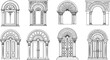 © Mohamed - Art Deco arch window and door frames, entrance doorways, and gateways, featuring modern architectural line drawings. Ancient classical architecture with arched doors reminiscent of Medieval temples