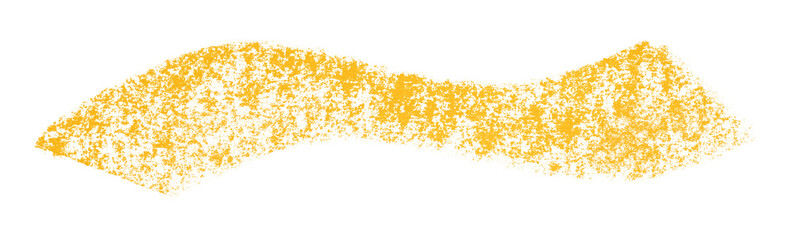 Yellow crayon brush stroke isolated on transparent background