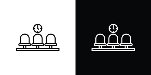 Canvas Print - waiting room icon vector illustration - high quality black style vector icons