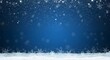 © sujgat - A winter-themed background with a deep blue gradient, Blue winter background with snow and snowflackes. a scattering of white snowflakes and small sparkles at the top, digital art,