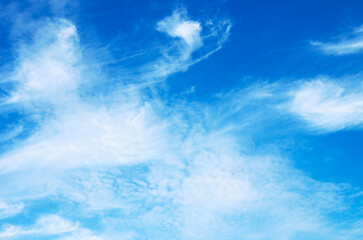 Wall Mural - white clouds in blue sky.