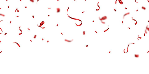 Wall Mural - luxury red confetti background, zigzag down for celebration. vector illustration of festive decorati