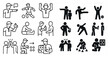 © Настя Шевчук - people silhouettes set