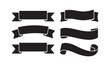 © Mizanur Rahman - Ribbon Banner Set, A collection of  diverse black silhouette vector ribbons and banners in various styles