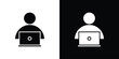 © Franklin - Programmer icon, vector flat icon. Flat illustration.