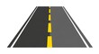 © KASHAF MAQSOOD - Isolated asphalt road illustration with yellow and white line markings design