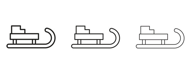 Sled icon. Simple element illustration. Can be used for web and mobile.