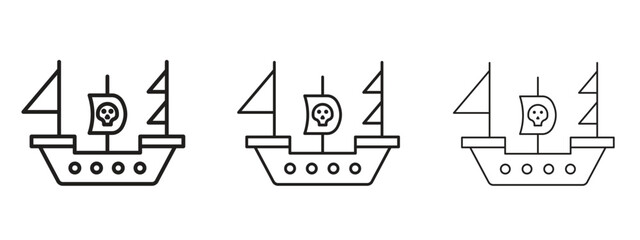 Canvas Print - pirate ship icon. simple element illustration. can be used for web and mobile.