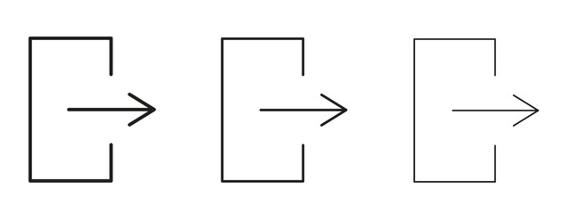 Wall Mural - logout icon. simple element illustration. can be used for web and mobile.