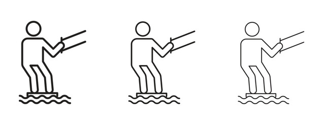 Wall Mural - kitesurf sign icon. simple element illustration. can be used for web and mobile.