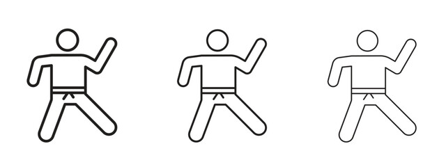Wall Mural - karate fighter icon. simple element illustration. can be used for web and mobile.