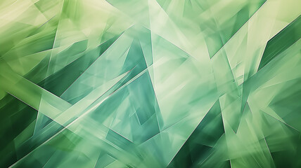 Sticker - abstract art background shapes in green tones, modern art shapes backdrop