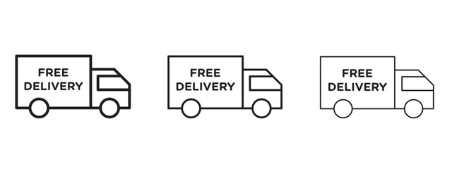 Wall Mural - free delivery icon. simple element illustration. can be used for web and mobile.