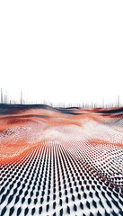 Abstract landscape with structured color elements
