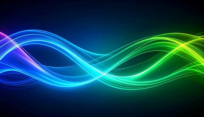 Wall Mural - big neon wave background