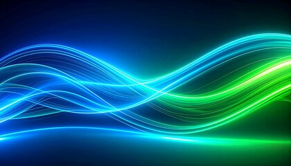 Wall Mural - big neon wave background