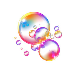 Wall Mural - png bubbles effect background colorful effects.