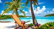 © khushi - tropical beach with palm trees
