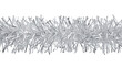 © Borasca - Shimmering silver tinsel garland for festive holiday decorations on isolated background