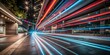 © Unique BG Stock - Night city lights trails long exposure photography urban cityscape motion blur effect