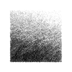 Abstract black and white gradient pattern with dense wavy lines fading to sparse at the top right corner