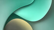 © Ali - Abstract layers of teal and tan create a modern, flowing design with soft shadows and a sense of depth, perfect for contemporary backgrounds and artistic compositions.