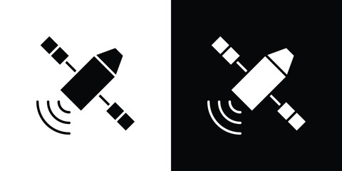Wall Mural - Satellite icon, logo elements of graphic designs