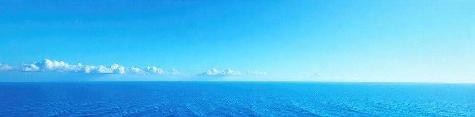 Wall Mural - Vast expanse of untouched azure, a brilliant, cloudless blue sky stretching to the horizon Perfect for backgrounds, serenity, nature themes, and travel projects , peace, blue