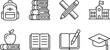 © Ahsan - Education and Learning Icons Set backpack books