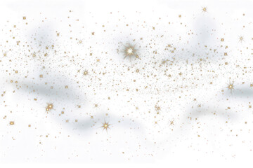 Wall Mural - png stars on black night universe space.