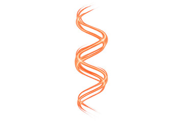 Wall Mural - fiery orange spiral trail swirling dynamically, transparent backdrop highlighting vibrant motion des
