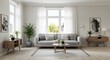 © Muneeb - Living room interior showcases bright, modern design. Use for real estate marketing, web design, interior design concept, and editorial.