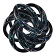 © Ashley - Abstract 3D Rendered Loop Design with Glossy Black Surface and Transparent Background