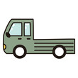 © Chibiko - 緑色の軽トラックのイラスト