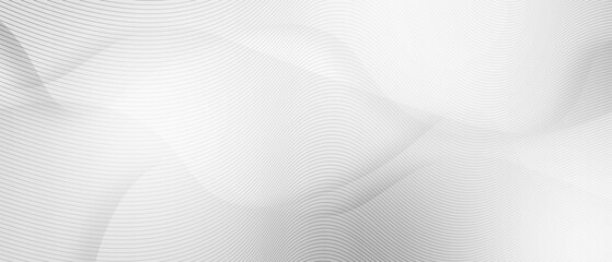 Canvas Print - abstract elegant grey background with wave lines