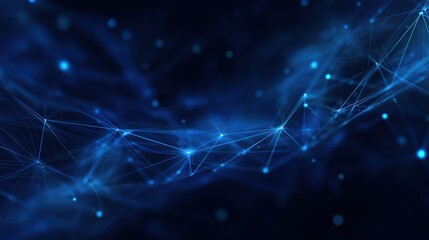 Blue Digital Network Connection Abstract Background for Tech Presentations