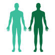 © CB CREATION - Dual human silhouettes in gradient vector style