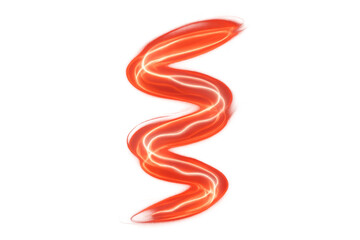 Wall Mural - luminous red energy spiral radiating dynamic light, glowing with intense vibrancy against transparen
