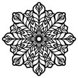 © Jedsda - Vector abstract mandala pattern. Art on the wall. Coloring book Lace pattern The tattoo. Design for a wallpaper Paint shirt and tile Sticker Design, Decorative circle ornament in ethnic oriental style