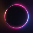 © NAHID - Glowing neon ring abstract design isolated on white background