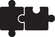 © Designer Ratul  - Two Interlocking Puzzle Pieces Symbolizing Teamwork Problem Solving Unity Connection Collaboration and Completing Objectives in Business and Life